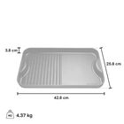 Plaque de cuisson avec gril rectangulaire